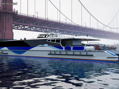 River Bus Boat 3D model