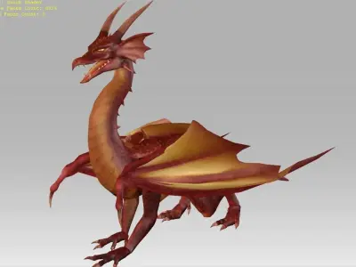 3D Dragon Free low-poly 3D model
