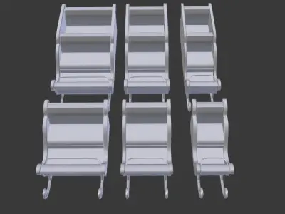 3D Sleigh Pack  3D model