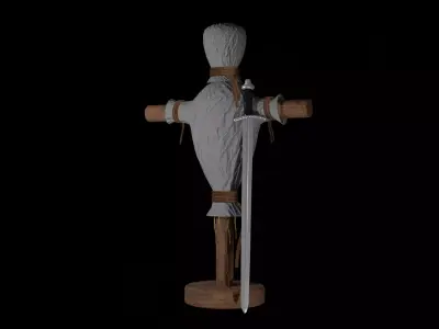 Caroling sword Low-poly 3D model