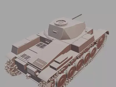 Panzer III Ausf F WWII German Medium Tank 3D Printable  3D print model