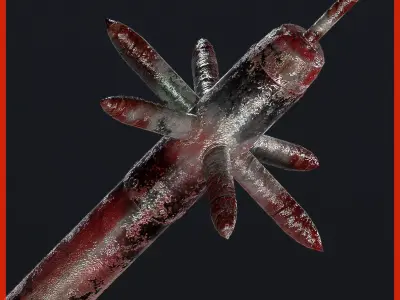 The Skullsplitter - Melee Weapon Low-poly 3D model