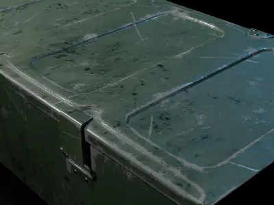 Ammo box Low-poly 3D model 7