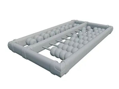 Chinese Abacus Suanpan Low-poly 3D model