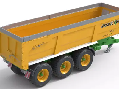 Joskin Trans Space 8000 Farm Trailer Low-poly 3D model