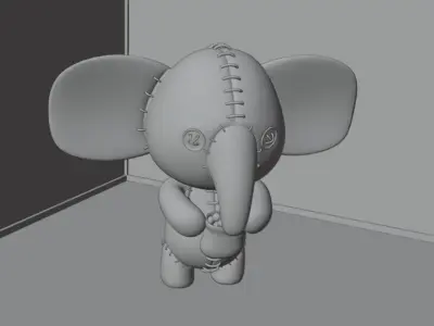 TOY ELPHANT ANIMATED Low-poly 3D model
