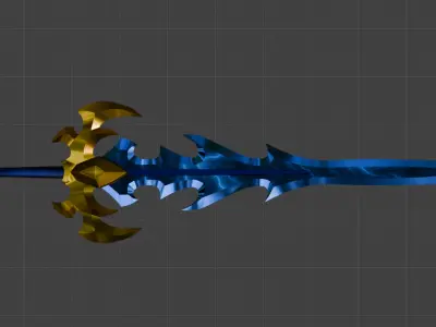 Lightning-Sword Low-poly 3D model