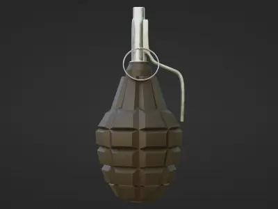 F-1 Grenade - made in Blender Low-poly 3D model