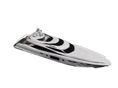 Sunseeker Predator 108 Yacht Low Poly Luxury Motor Yacht Low-poly 3D model