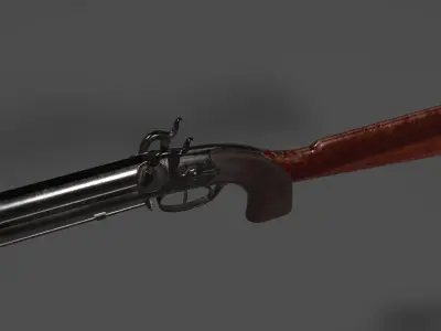 Howdah Hollis pistol Low-poly 3D model