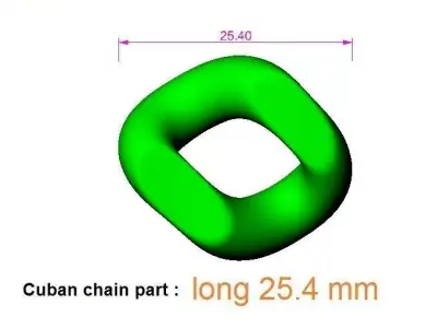 CUBAN chain - part 3D print model