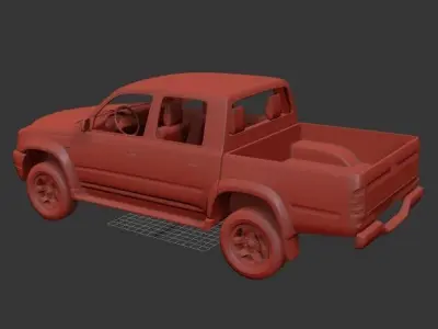 Toyota Hilux Mk6 DoubleCab 2001 3D print model