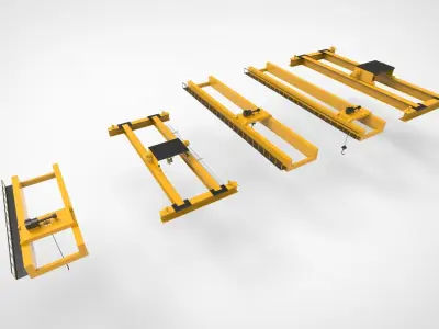 Bridge Crane Low-poly 3D model purchase