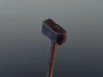 Hammer - Obsidian Low-poly 3D model