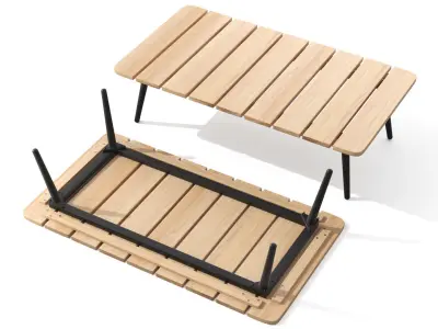 Latta Slate Gray Coffee Table Outdoor Low-poly 3D model