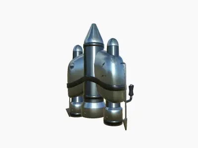 Jetpack D06 Chrome - SciFi Character Design Low-poly 3D model