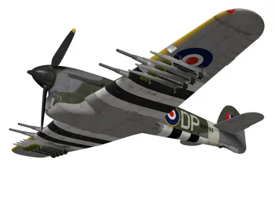hawker typhoon  MK1b 3D model