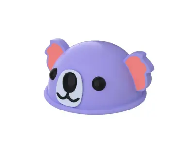 Koala Hat Cute Low-poly 3D model