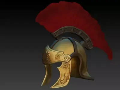 Roman helmet Low-poly 3D model