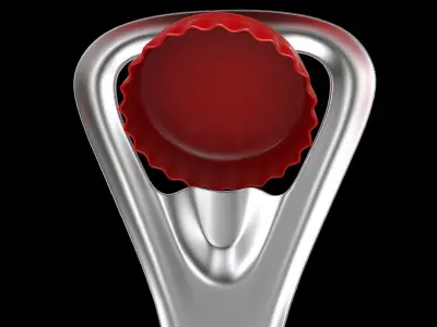Bottle opener Low-poly 3D model purchase