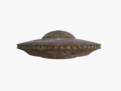 Alien Spaceship UFO B11 Abandoned - Sci Fi Spacecraft Design Low-poly 3D model