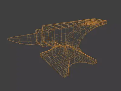 Realistic Anvil Low-poly 3D model
