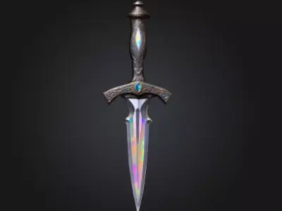Prismblade Dagger Low-poly 3D model
