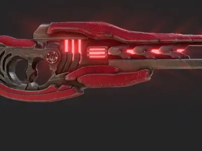 Halo Infinite Stalker Rifle Low-poly 3D model
