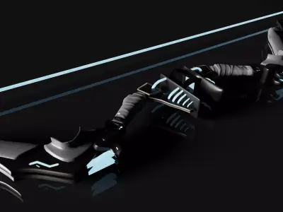 Cyber Nova Combat Bow Low-poly 3D model