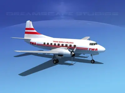 Martin 404 TWA 2 3D model