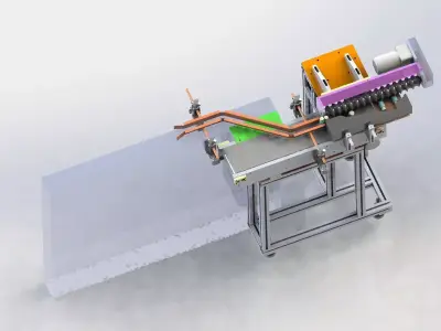 Vertical change horizontal labeling machine 3D model