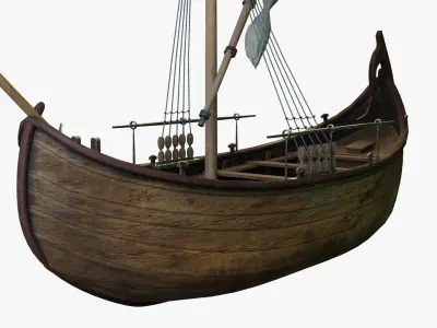 Historical Ottoman Kancabas Boat  3D model
