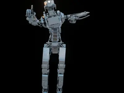high qualty robot Free low-poly 3D model