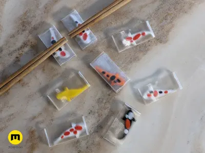  Koi Fish Chopstick Rest Free 3D print model