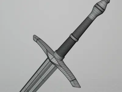 Medieval Sword 3D Model Low-poly 3D model