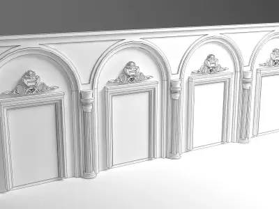 Modern Wall Panel 3D model