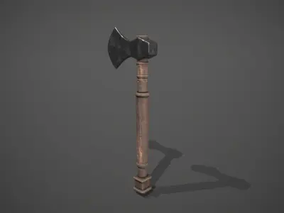 Antique Axe Low-poly 3D model