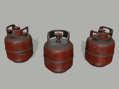Propane Tank Low-poly 3D model 9