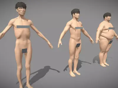 Base Mesh Pack - Male 3D model