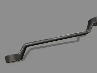 Wrench Low-poly 3D model 8