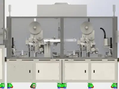 Mobile phone filming assembly line 3D model