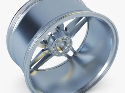 Vossen HC-1 19 wheel silver 3D model