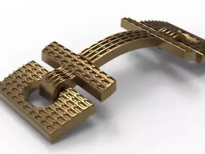 Textured Horse Bit-Style Shoe Ornament 3D print model