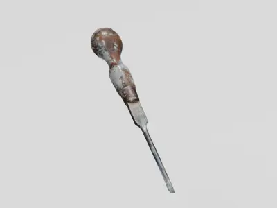 Rusty Tool Screwdriver 3D scan PBR 4K textures Low-poly 3D model