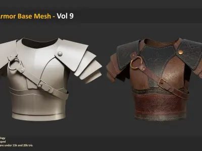 30 Armor Base Mesh - Vol 9 Low-poly 3D model