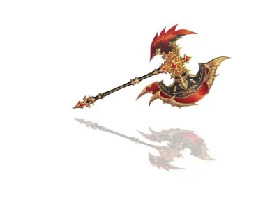 King Axe Low-poly 3D model