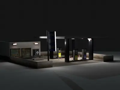 set of building  Free 3D model