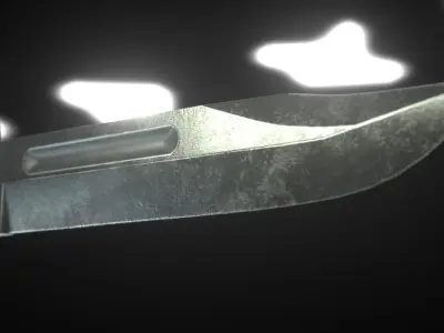 USMC Ka-Bar Knife Low-poly 3D model