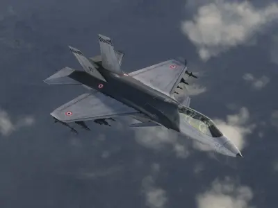 Fighter jet  Low-poly 3D model by Sirios-X
