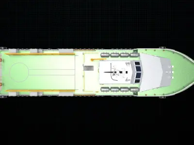 Offshore crew  boat 3D model